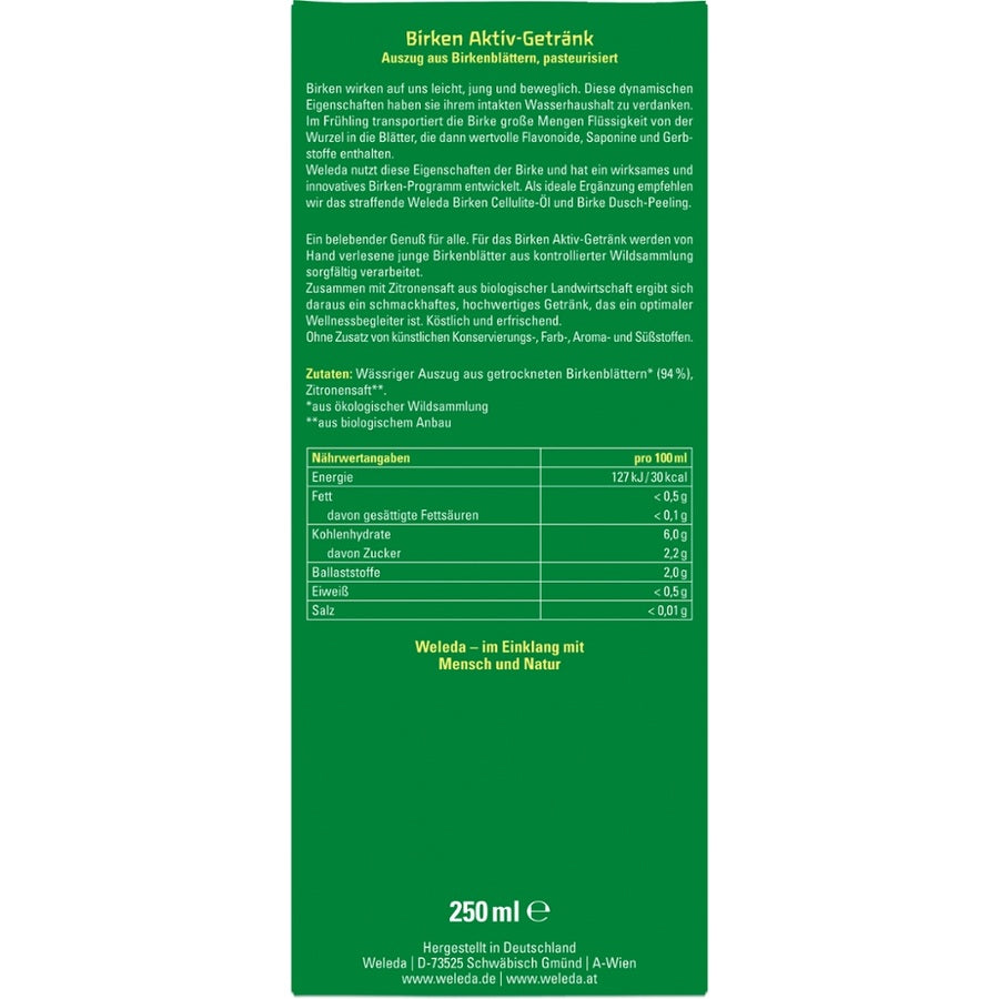 WELEDA Birken Aktiv-Getränk Bio 250ml