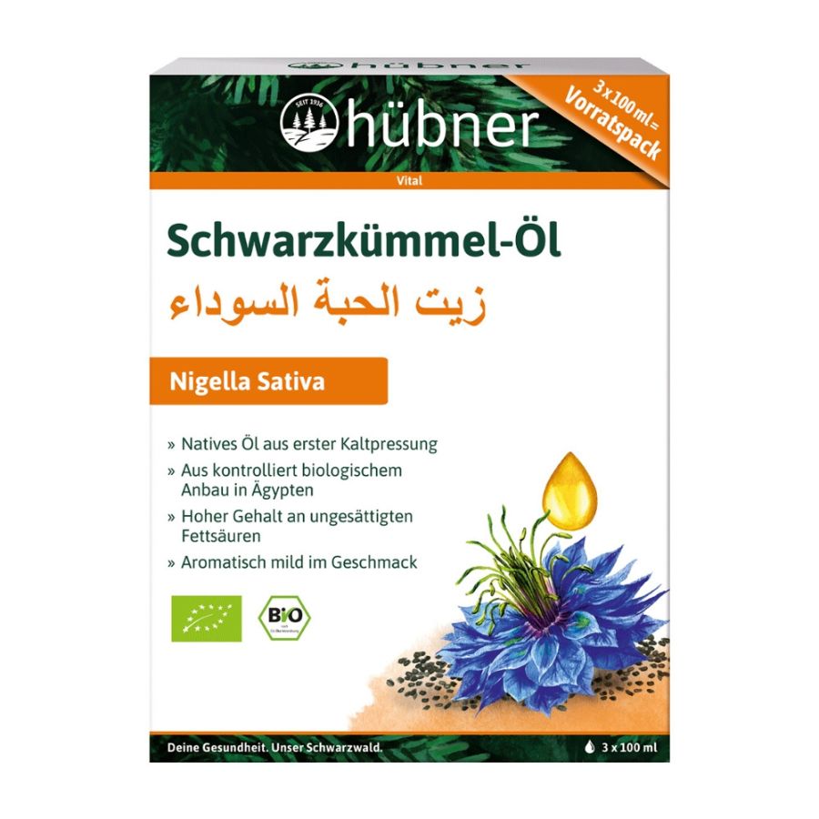 Anton Hübner Schwarzkümmel-Öl 3er Pack Bio 3x100ml