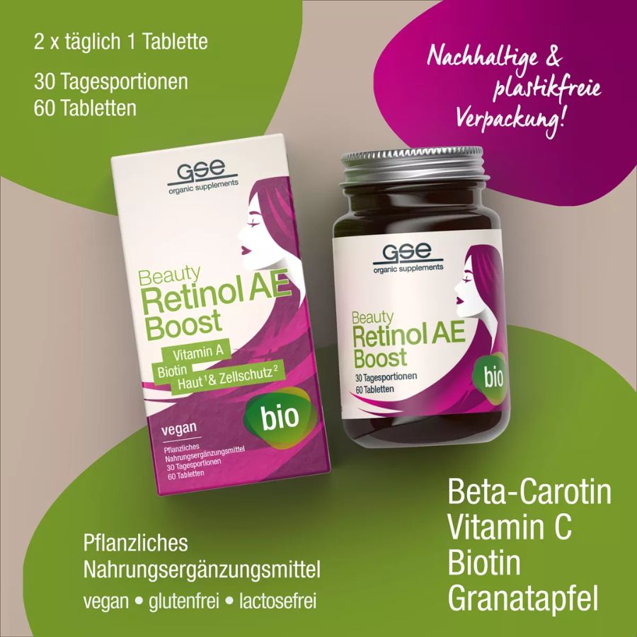 GSE Beauty Retinol AE-Boost (Bio), 60 Tabl. à 500mg, 30g