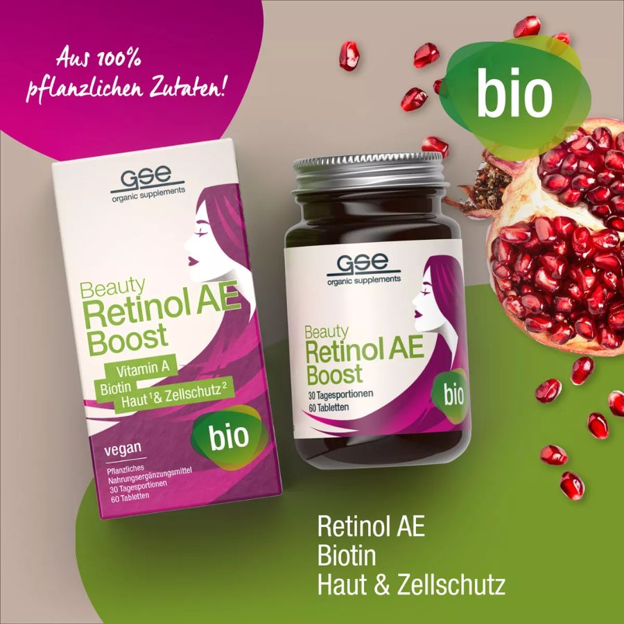 GSE Beauty Retinol AE-Boost (Bio), 60 Tabl. à 500mg, 30g