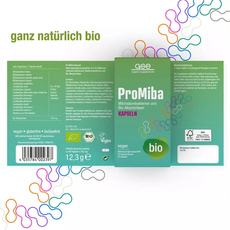 GSE ProMiba (Bio), 60 Kapseln à 205 mg, 12,3g
