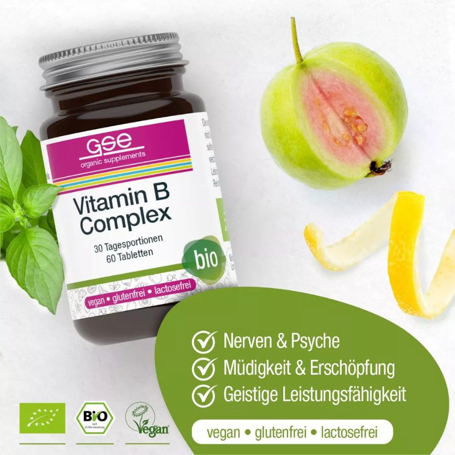 GSE Vitamin B Complex (Bio), 60 Tabl. à 500mg, 30g