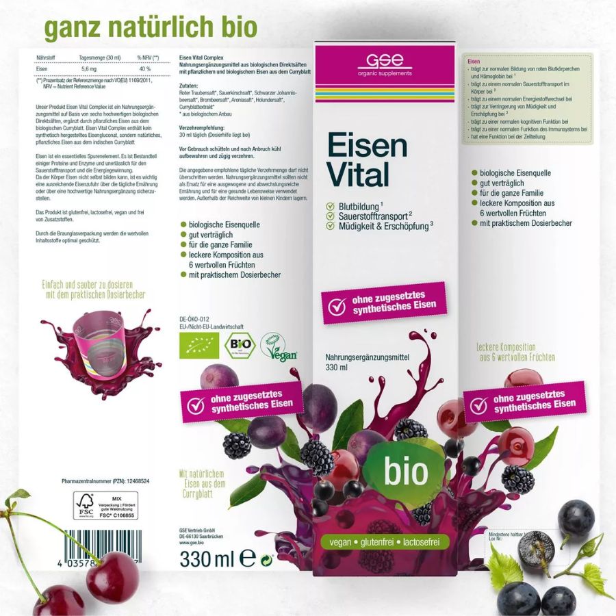 GSE Eisen Vital Complex (Bio), 330 ml