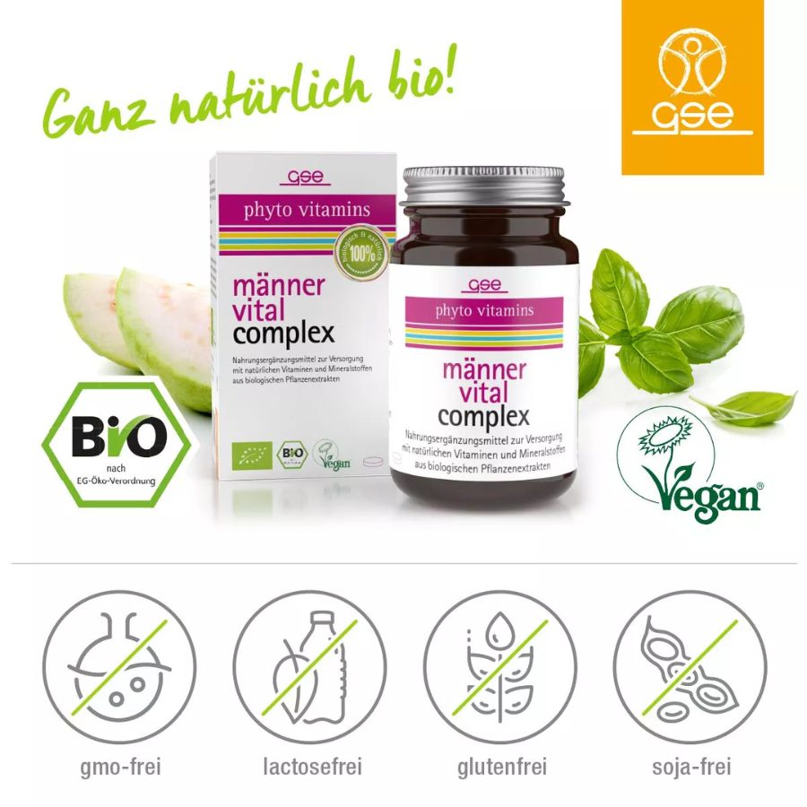 GSE Männer Vital Complex (Bio), 60 Tabl. à 500mg, 30g