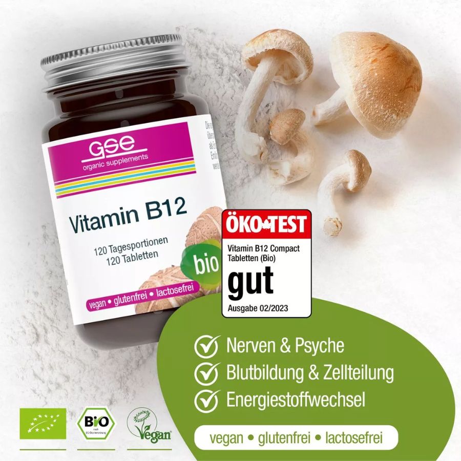 GSE Vitamin B12 Compact (Bio), 120 Tabl. à 280 mg, 34g