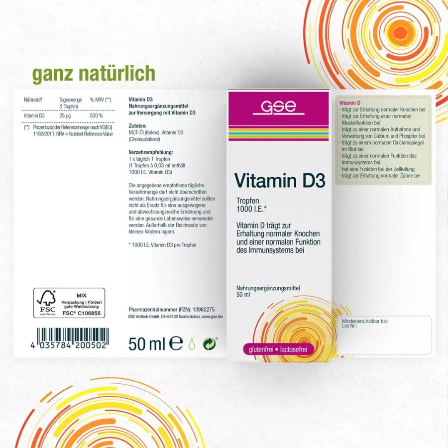 GSE Vitamin D3 Tropfen Bio 50ml