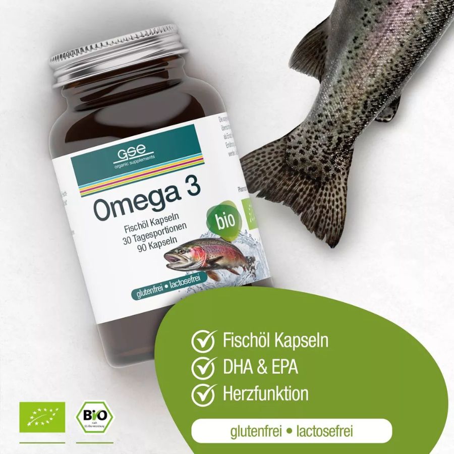 GSE BIO Omega 3 - Fischöl, 90 Kapseln à 1080 mg, 97g