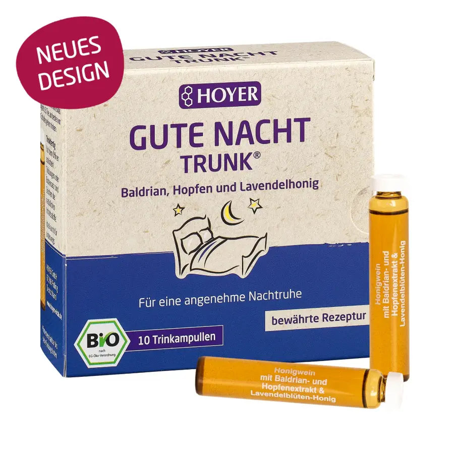 Hoyer Gute Nacht Trunk Baldrian, Hopfen & Lavendelblüten Honig