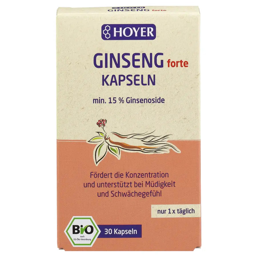 Hoyer Ginseng forte Kapseln Bio 11,5g