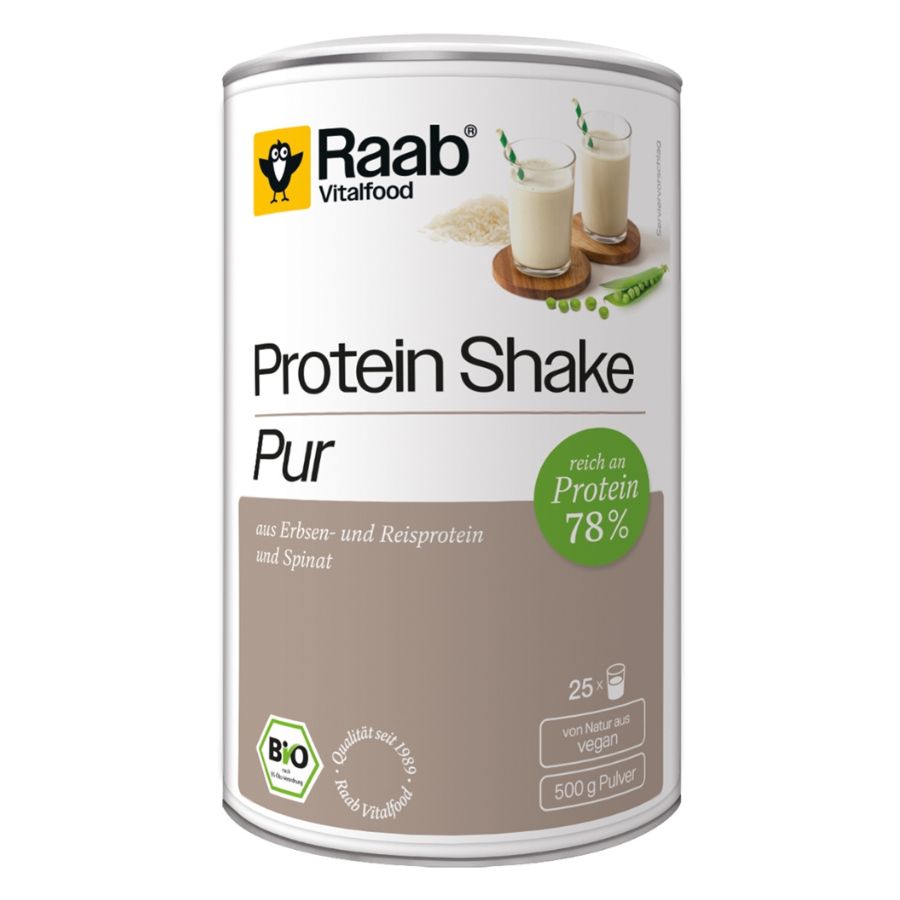 Raab Vitalfood Protein Shake Pur 78% Bio 500g
