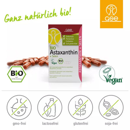 GSE BIO Astaxanthin + Selen, 45 Kapseln à 375 mg, 17g