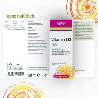 GSE Vitamin D3 Tropfen Bio 50ml