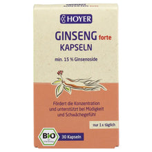 Hoyer Ginseng forte Kapseln Bio 11,5g